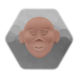 Bald mongolian head