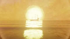 The Ship at the North Ocean Sunset