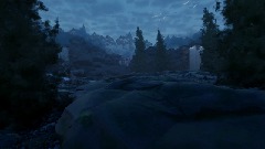 Relaxing Waterfalls In The Woods (Retro Art)