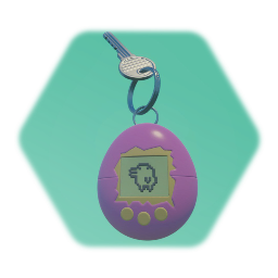 Key with 90's Virtual Pet-toy