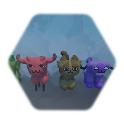 four random cats