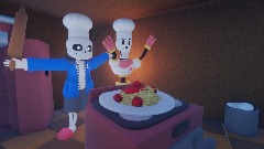 Sans and papyrus cook dinner