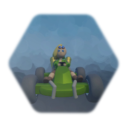 Sofia in a go kart inproved version