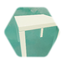 Low Wide White End Table