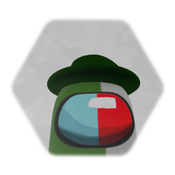 My among us character robotic green