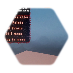 Skill Tree with example point system upgrades level up