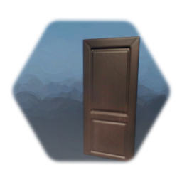 Realistic wooden door
