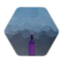 Blank Purple Wine Bottle
