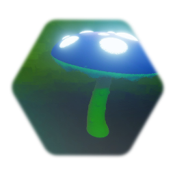 Flowing Blue Glowing Mushroom