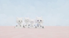 Cool and Snowi and Little Cool and tall Cool showing her paws