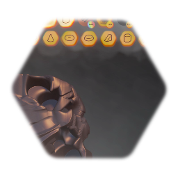 Damaged Ancient Alien Helmet