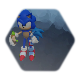 Sonic playing with legos