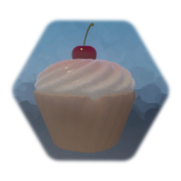 Optimized frosted cupcake with cherry v1.0