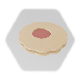 Jam and cream filled biscuit