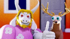 Asgore runs over an actual deer
