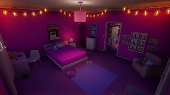 Girls Room with Closet (Night Version)