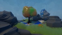 Autumn scene with river