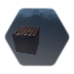 Box - Wood floor with wood panel walls