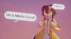 I asked to Korone ´do a Mario Level´ and she do this!