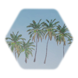 Realistic Swaying Coconut Tree