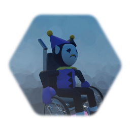 Jevil in a wheelchair
