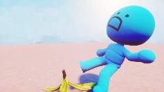 Puppet slips on a Banana Peel and Falls!