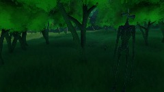 Siren Head creepy forest