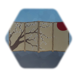 Painted Blossom Room Divider