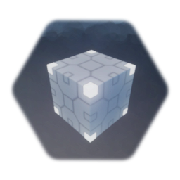 White Tile Cube - Glowing Corners