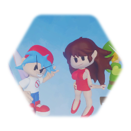 Girlfriend and friends: horror nightmare character part 1