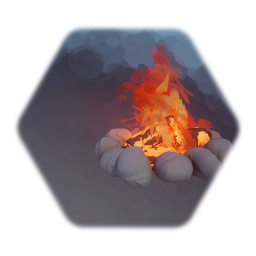 Lit Campfire