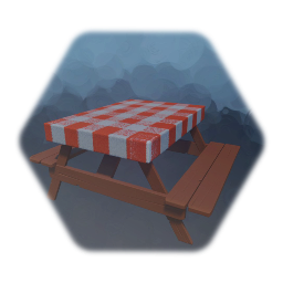Picnic Table (w/ deletable tablecloth)