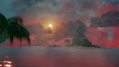 Relaxing beach scene