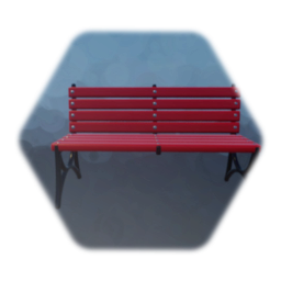 Red Park Bench