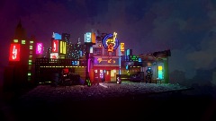 Cyberpunk ramen shop