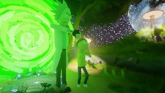 Rick and Morty escape from Space