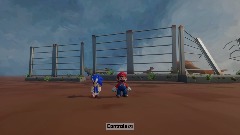 Mario and sonic  visits  Jurassic park Christmas themed