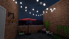 Nighttime City Rooftop