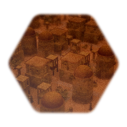 Remix of City in the Sand (randomly generated, tilt-shift camer