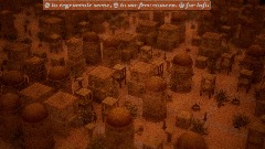 City in the Sand (randomly generated, tilt-shift camera)