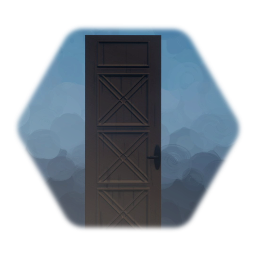 Wooden door on both sides (Holztür beidseitig)