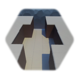 Straight Snow Corridor with Alcove Group