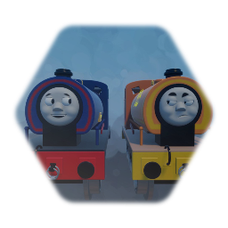 Wilbert the Forest Engine along his twin; Sixteen