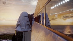 SpaceX Dragon Shuttle at Dawn