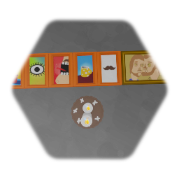 Hello neighbor 6 paintings and 1 candle