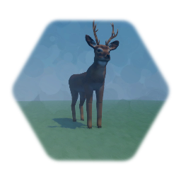 Realistic White-Tail Deer (AI Improved)