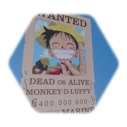 Luffy wanted poster