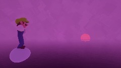 Luigi Riding an Egg Over the Sea