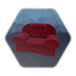 Italian Leather Armchair - Red