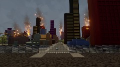 The burning city